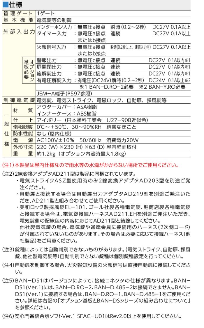 カギ舎 / MIWA ミワ BAN-DS1シリーズ 2線式電気錠操作盤（1回線）屋内仕様
